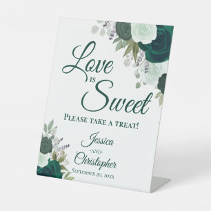 Expositor En L El amor es dulce, tómate un tesoro floral verde es
