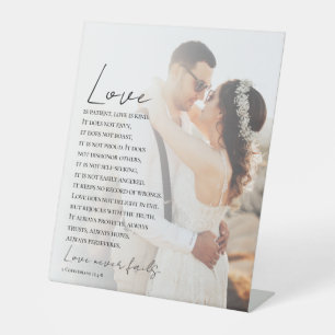 Expositor En L El amor es paciente cristiano Boda de fotografía d