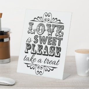 Expositor En L El amor es un dulce tratamiento Boda moderno