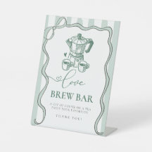 El amor está preparando café moderno ducha de novi