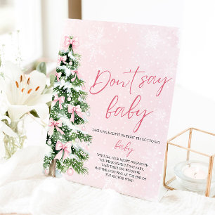 Expositor En L El árbol de Navidad rosado inmaculado Baby Shower
