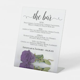 Expositor En L El bar - Amethyst Purple Rosa Bebidas Boda