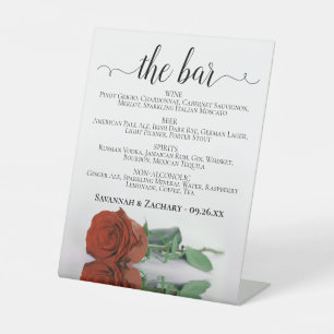 Expositor En L El bar - Boda del menú "Rosas de Naranja oxidado"