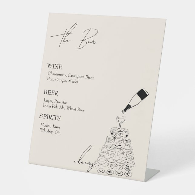 Expositor En L El bar con la torre de Champagne (Anverso)