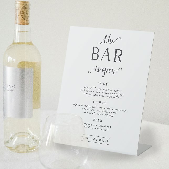 Expositor En L El Bar Está Abierto | Menú Barra de Bodas (Subido por el creador)