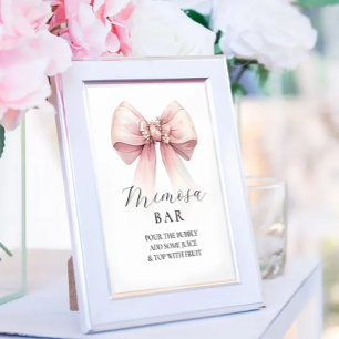 Expositor En L El Bar Mimosa Muestra La Ducha Bridal De Knot