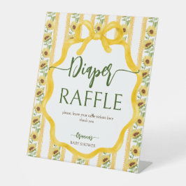 Expositor En L El bebé de girasoles en el cartel de la mesa de be