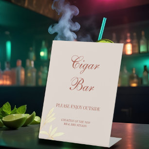 Expositor En L El Boda de la floral floral incansable Cigar Bar