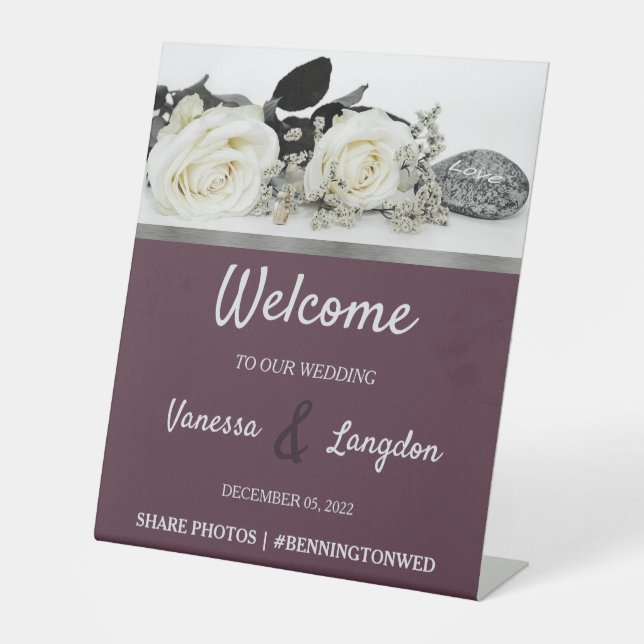 Expositor En L El Boda de moda White Rose (Anverso)