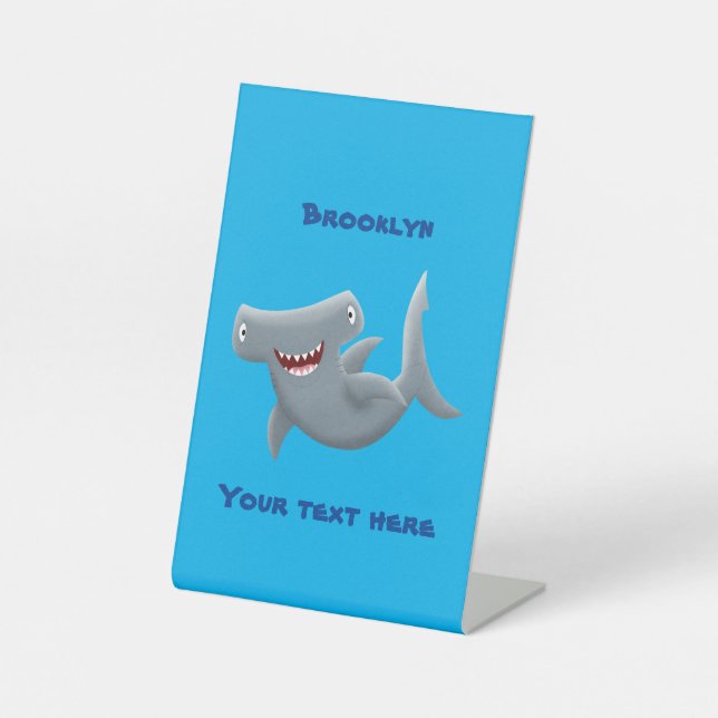 Expositor En L El gracioso tiburón martillo personalizado (Anverso)