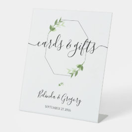 Expositor En L El jardín verde deja al Boda del marco