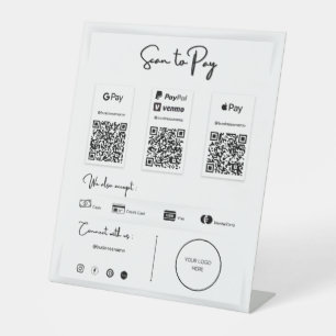 Expositor En L El mejor pago de código QR por Rótulo de teléfono 