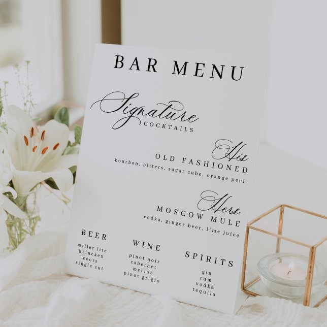 Expositor En L El menú del bar firma sus cócteles (Subido por el creador)