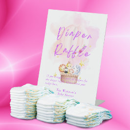 Expositor En L El pañal despoja al bebé Safari animal en rosa