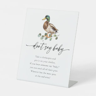 Expositor En L El pato Mallard no dice juego de bebé Baby Shower