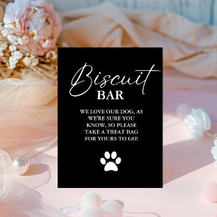 Expositor En L El perro boda moderno trata la barra de galletas d