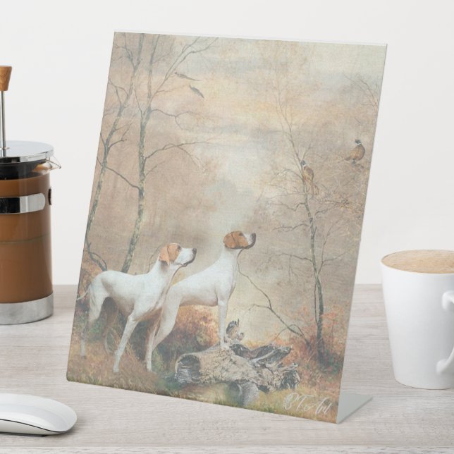 Expositor En L El puntero inglés está cazando a los faisanes (In Situ)