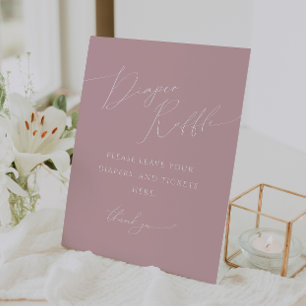 Expositor En L El Rosa delicioso Diaper Raffle Baby Shower