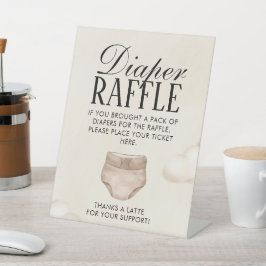 Expositor En L El Rótulo de Diaper Raffle Bebé está preparando Ba