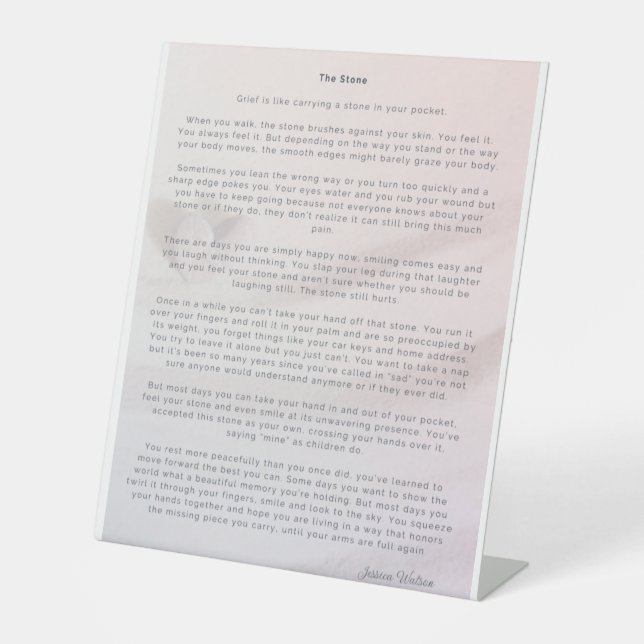 Expositor En L El Rótulo Peatonal de Piedra (Anverso)