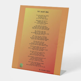 Expositor En L El Rótulo Pedestal del Salad Bowl