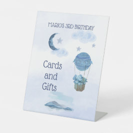 Expositor En L Elefante de la luna azul lindo niño de cumpleaños