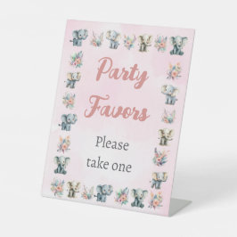 Expositor En L Elefantes y flores de la selva boho en cumpleaños 