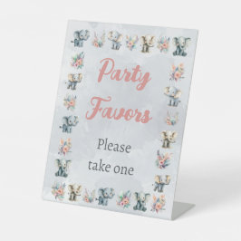 Expositor En L Elefantes y flores de la selva boho en cumpleaños 