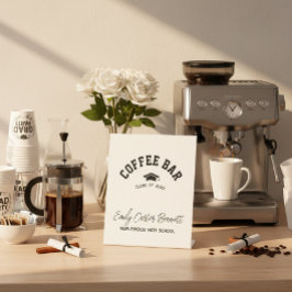 Expositor En L Elegant Black and White Graduation Coffee Bar