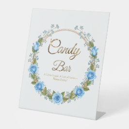 Expositor En L Elegant Blue Roses & Baby’s Breath Candy Bar
