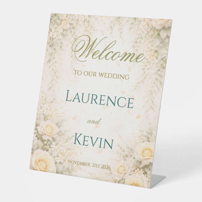 Expositor En L Elegant Botanical Wedding  (Anverso)