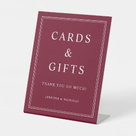 Expositor En L Elegant Burgundy Cards And Gifts Wedding