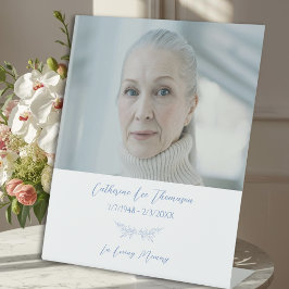 Expositor En L Elegant Floral Funeral Pedestal Sign