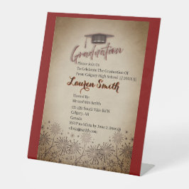 Expositor En L Elegant Graduation Pedestal Sign Template 