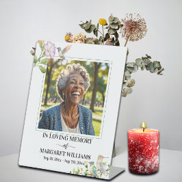 Expositor En L Elegant Hummingbirds Floral Photo Funeral