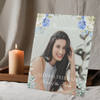 Expositor En L Elegant Hydrangea Wedding Reserved Memorial Chair