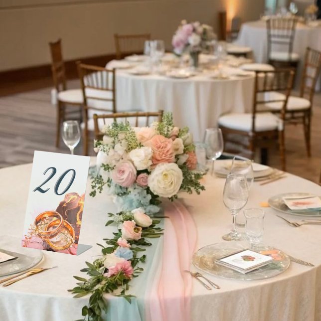 Expositor En L  Elegant Lavender Purple Floral Wedding Table Numb (Subido por el creador)