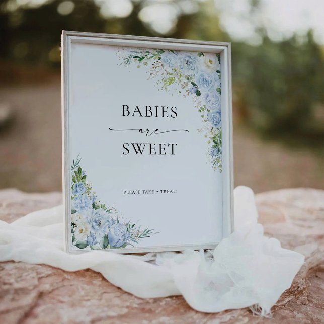 Expositor En L Elegant Light Blue Babies Are Sweet Sign (Subido por el creador)