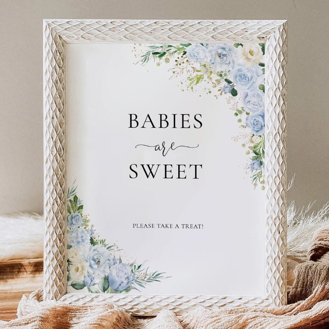 Expositor En L Elegant Light Blue Babies Are Sweet Sign (Subido por el creador)