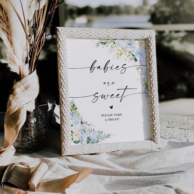 Expositor En L Elegant Light Blue Babies Are Sweet Sign (Subido por el creador)
