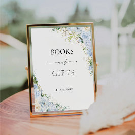 Expositor En L Elegant Light Blue Books And Gifts Sign