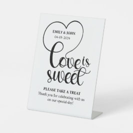 Expositor En L Elegant Love Is Sweet calligraphy Heart Wedding