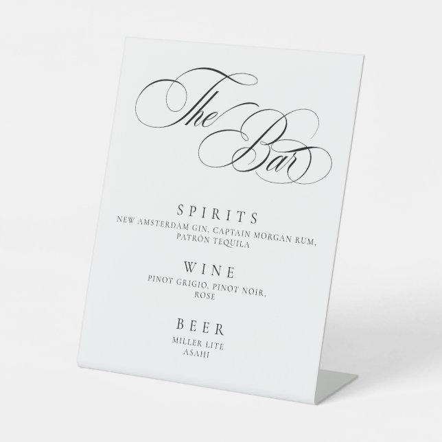 Expositor En L Elegant Minimal The Bar Sign modern  (Anverso)