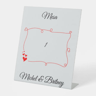 Expositor En L Elegant Minimalist Wedding Table Number