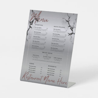 Expositor En L Elegant Pedestal Sign – Food & Drink Menu”