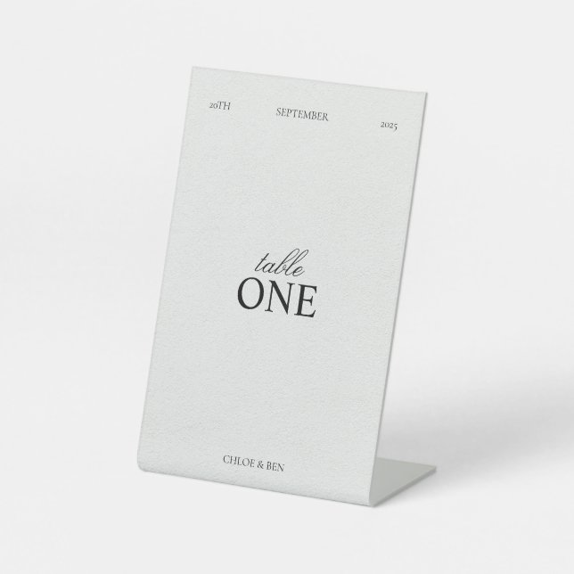 Expositor En L Elegant, Personalized Table Numbers (Anverso)