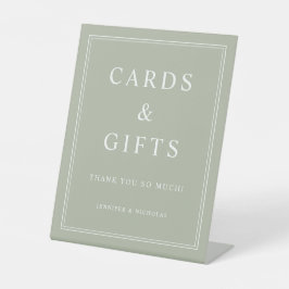 Expositor En L Elegant Sage Green Cards And Gifts Wedding