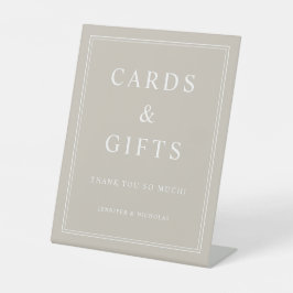 Expositor En L Elegant Taupe Cards And Gifts Wedding