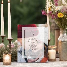 Expositor En L Elegant Vellum Transparency Wedding Initials Photo