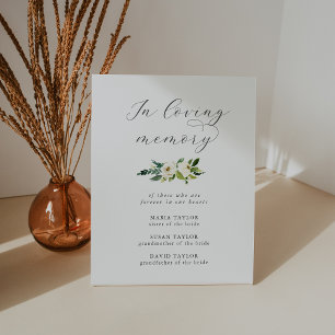 Expositor En L Elegant White Floral Wedding Memorial